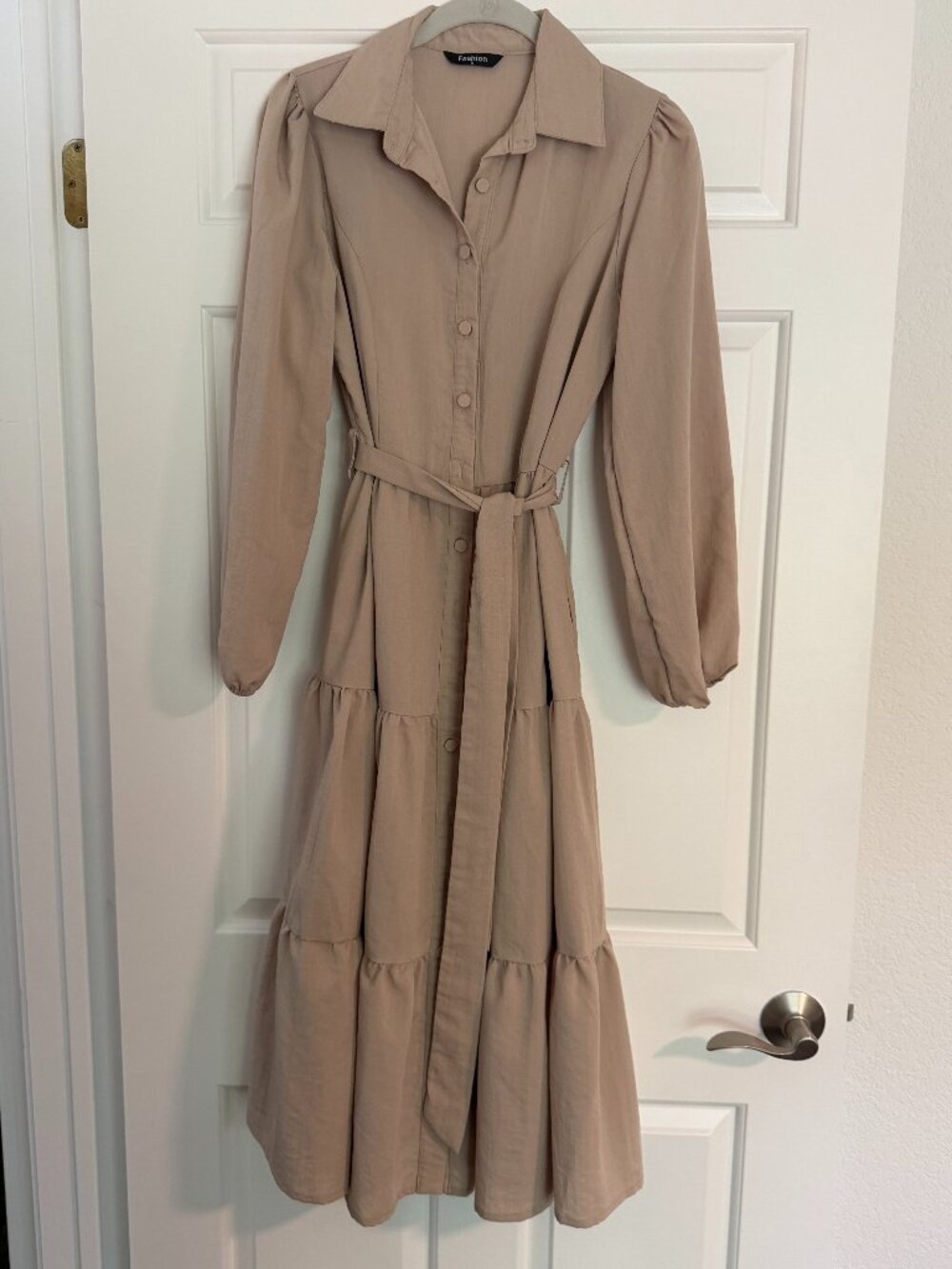 Tie-Waist Boho Shirt Dress